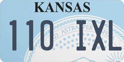 KS license plate 110IXL