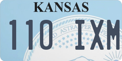 KS license plate 110IXM