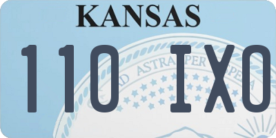 KS license plate 110IXO