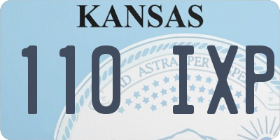 KS license plate 110IXP