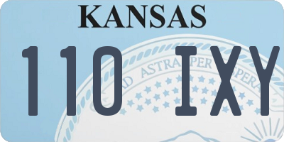 KS license plate 110IXY