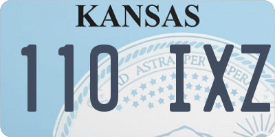 KS license plate 110IXZ