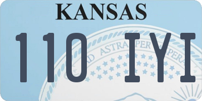 KS license plate 110IYI