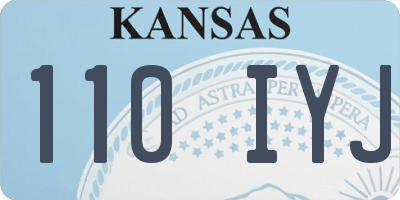 KS license plate 110IYJ