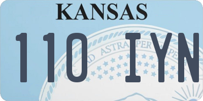 KS license plate 110IYN