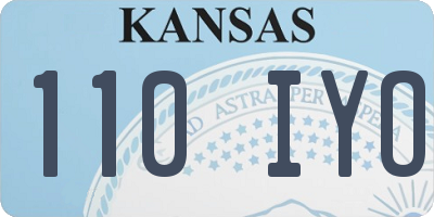 KS license plate 110IYO