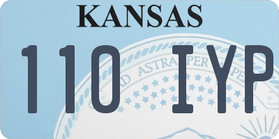 KS license plate 110IYP