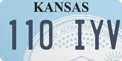 KS license plate 110IYV
