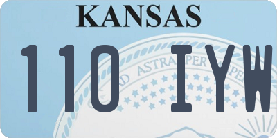 KS license plate 110IYW