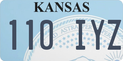 KS license plate 110IYZ