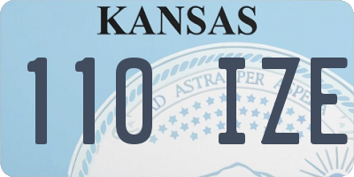 KS license plate 110IZE