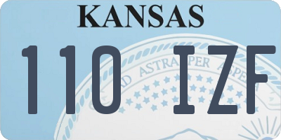 KS license plate 110IZF