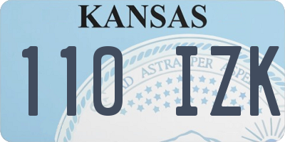 KS license plate 110IZK