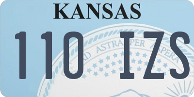KS license plate 110IZS