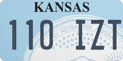 KS license plate 110IZT