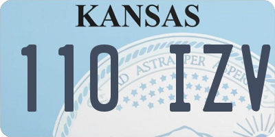 KS license plate 110IZV