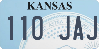 KS license plate 110JAJ