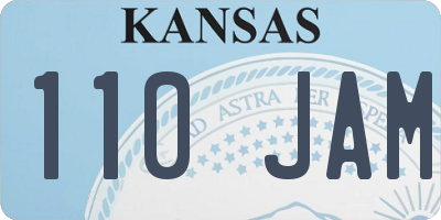 KS license plate 110JAM