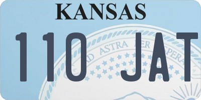 KS license plate 110JAT