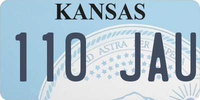 KS license plate 110JAU