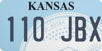 KS license plate 110JBX