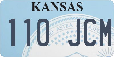 KS license plate 110JCM
