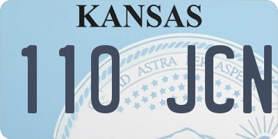 KS license plate 110JCN
