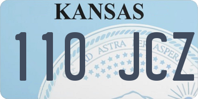 KS license plate 110JCZ