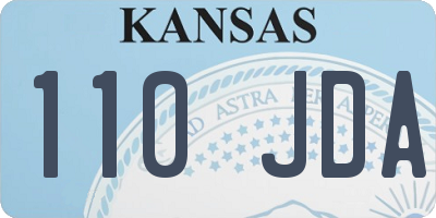 KS license plate 110JDA