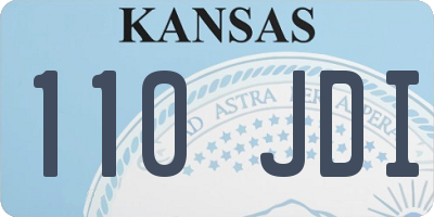 KS license plate 110JDI