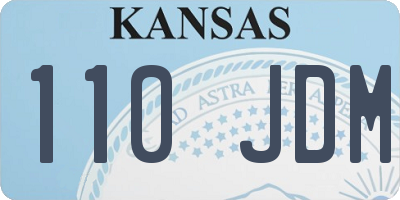 KS license plate 110JDM