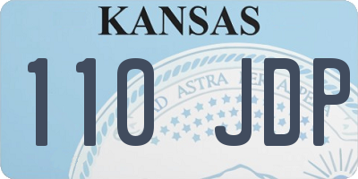 KS license plate 110JDP