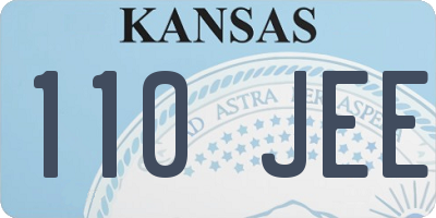 KS license plate 110JEE