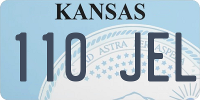KS license plate 110JEL