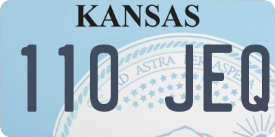 KS license plate 110JEQ