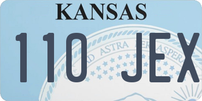 KS license plate 110JEX