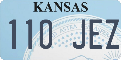 KS license plate 110JEZ