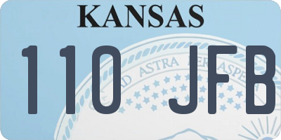 KS license plate 110JFB