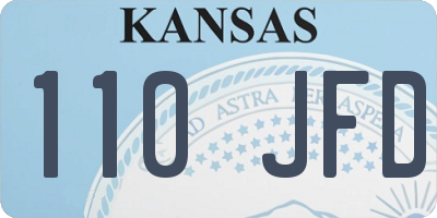 KS license plate 110JFD