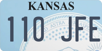 KS license plate 110JFE