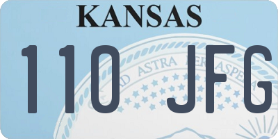 KS license plate 110JFG