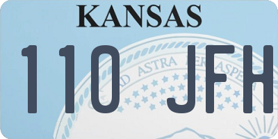 KS license plate 110JFH