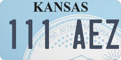 KS license plate 111AEZ