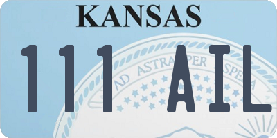 KS license plate 111AIL