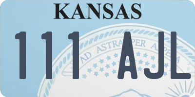 KS license plate 111AJL