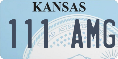 KS license plate 111AMG