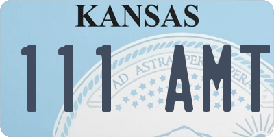 KS license plate 111AMT