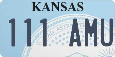 KS license plate 111AMU