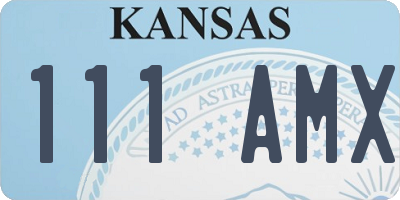 KS license plate 111AMX