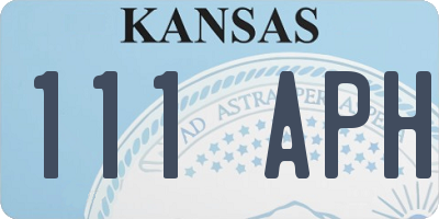 KS license plate 111APH